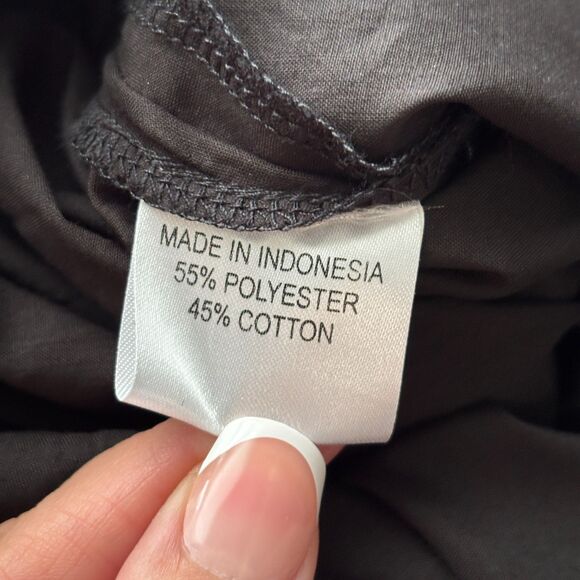 Basil and Maude Anthropologie Sheer Floral Embellished Skirt Black Size 8 E141 - Picture 8 of 10